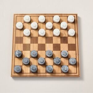 Hearth & Hand™ with Magnolia Wood & Marble Checkers Board Game NEW IN BOX